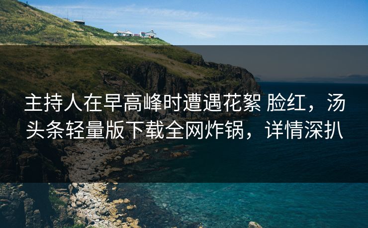 主持人在早高峰时遭遇花絮 脸红，汤头条轻量版下载全网炸锅，详情深扒